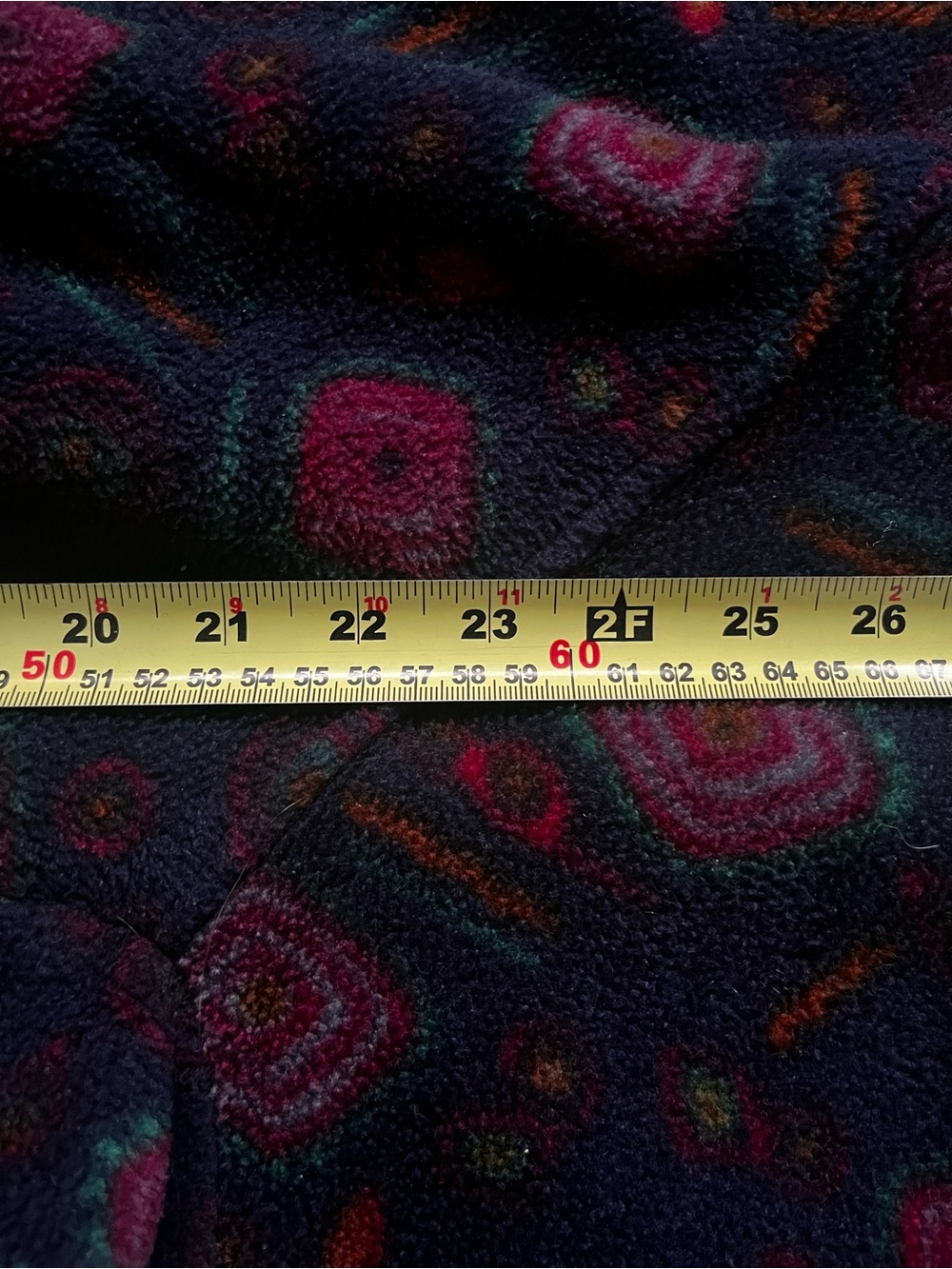 90s Dreimar Patterned Fleece Zip up Sweater - Picture 3 of 7